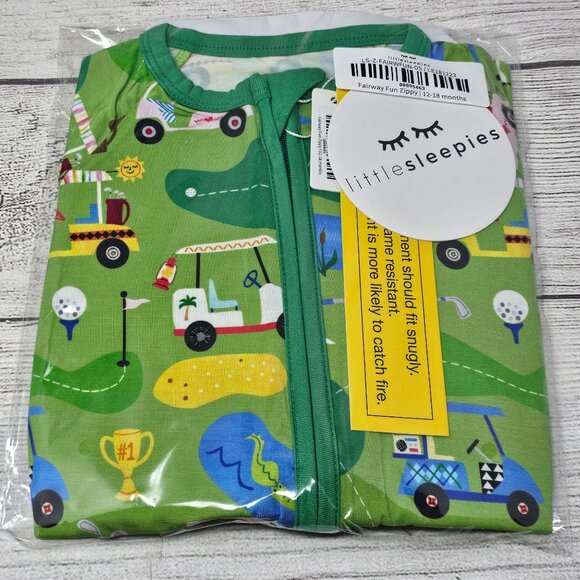 NIB Little Sleepies Fairway Fun Zippy Size 12-18 months - Picture 1 of 3